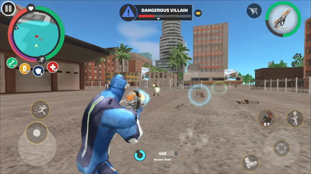 Download Rope Hero Mod APK Latest Version 7.0.4 Unlimited Money 3 rope hero laser gun 1